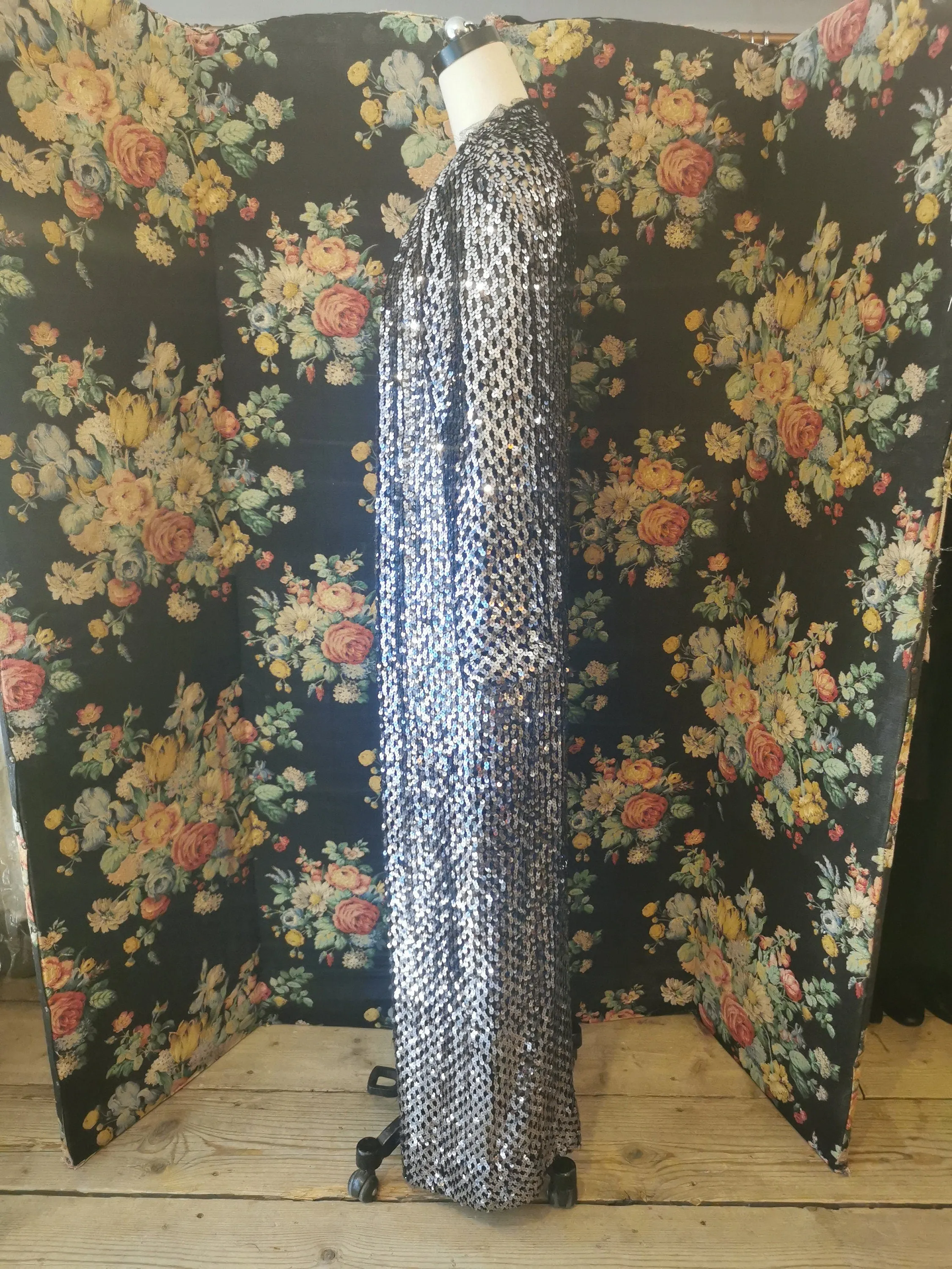 70s sequin maxi cardigan by Bernshaw