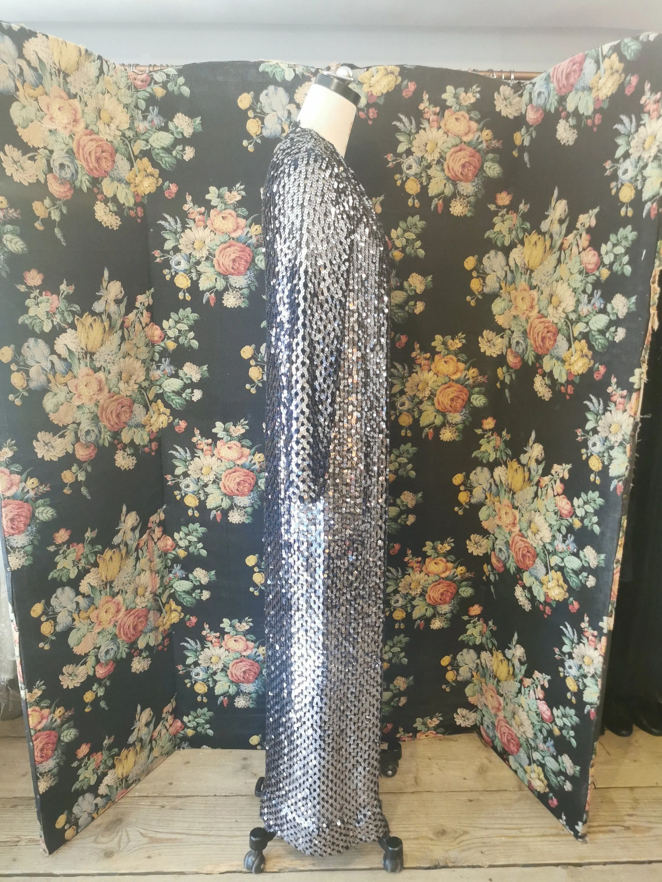 70s sequin maxi cardigan by Bernshaw