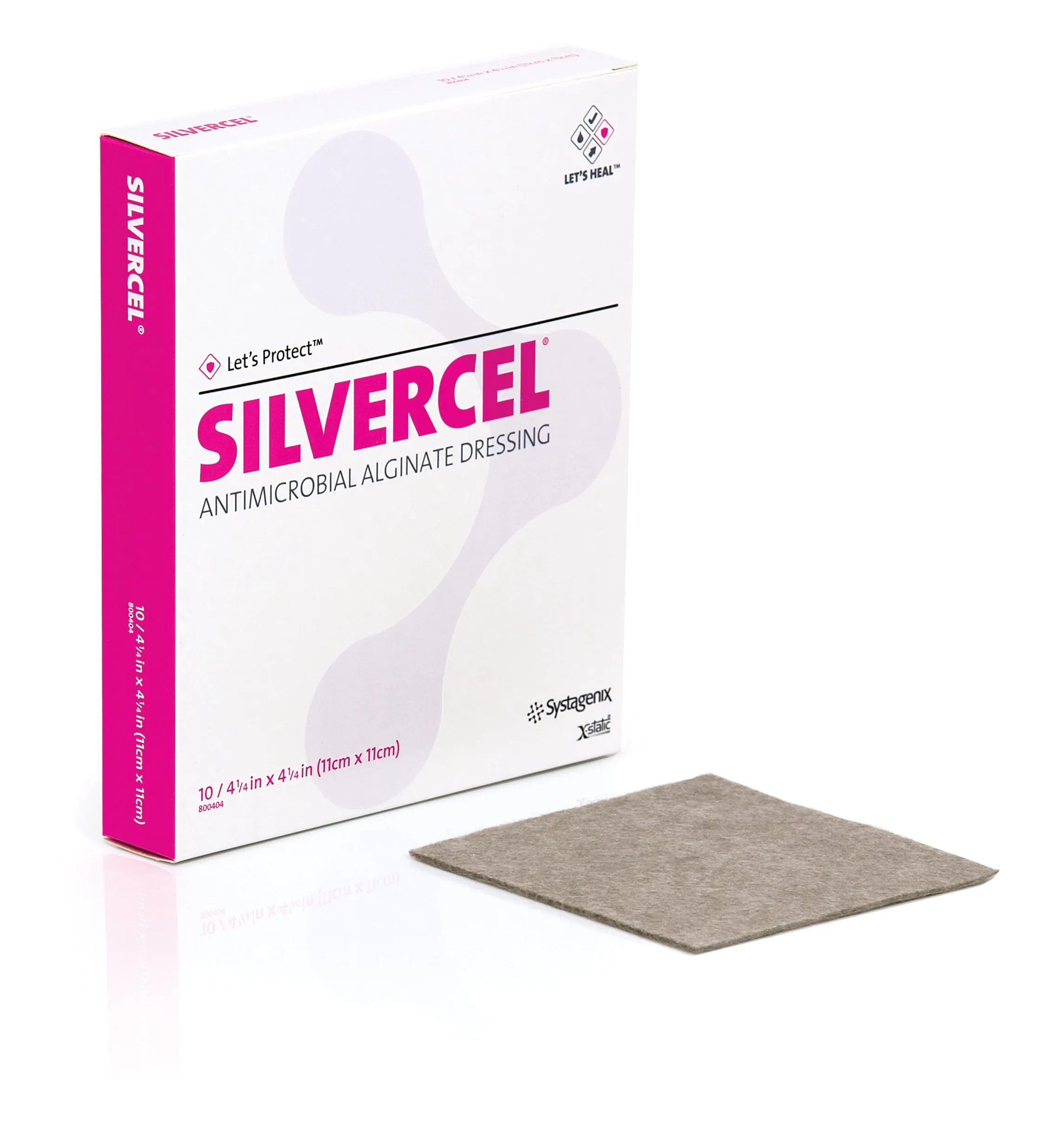 Acelity (Systagenix) CAD020 Silvercel Hydro-Alginate Antimicrobial Dressing With Silver 10cm x 20cm