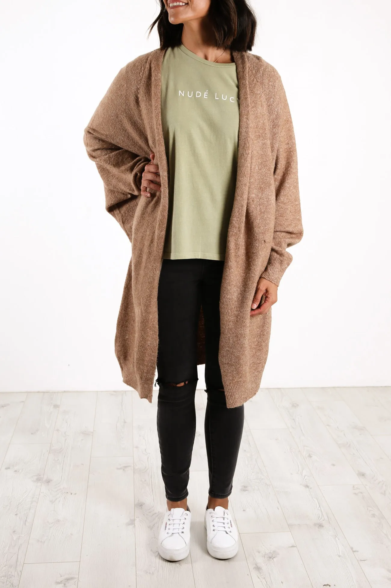 Addie Knit Cardigan Brown