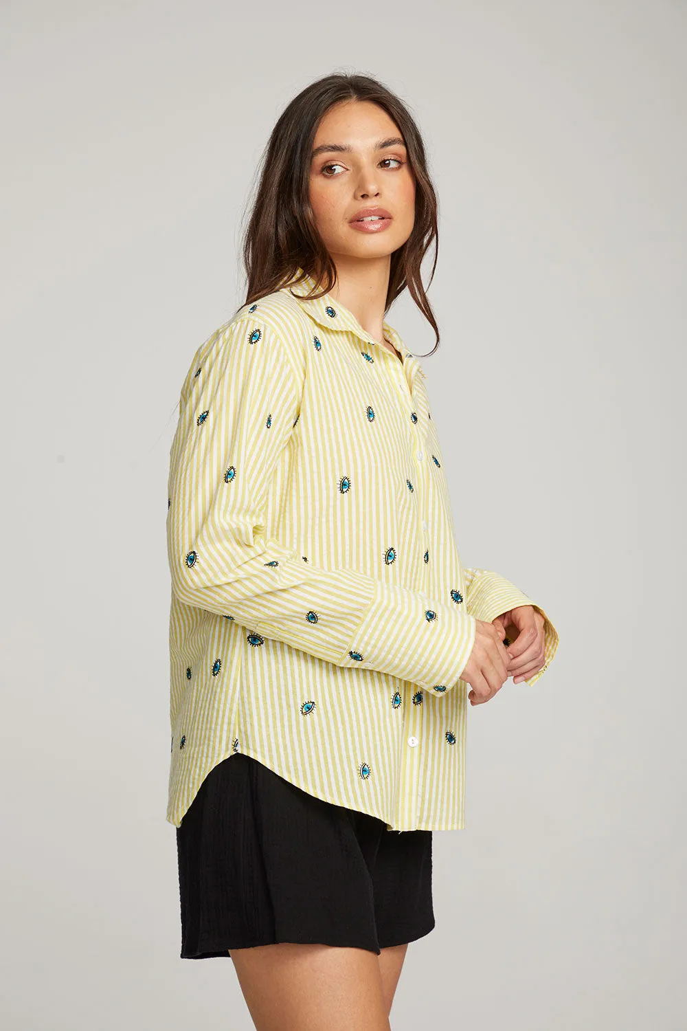 Allover Eye Button Down