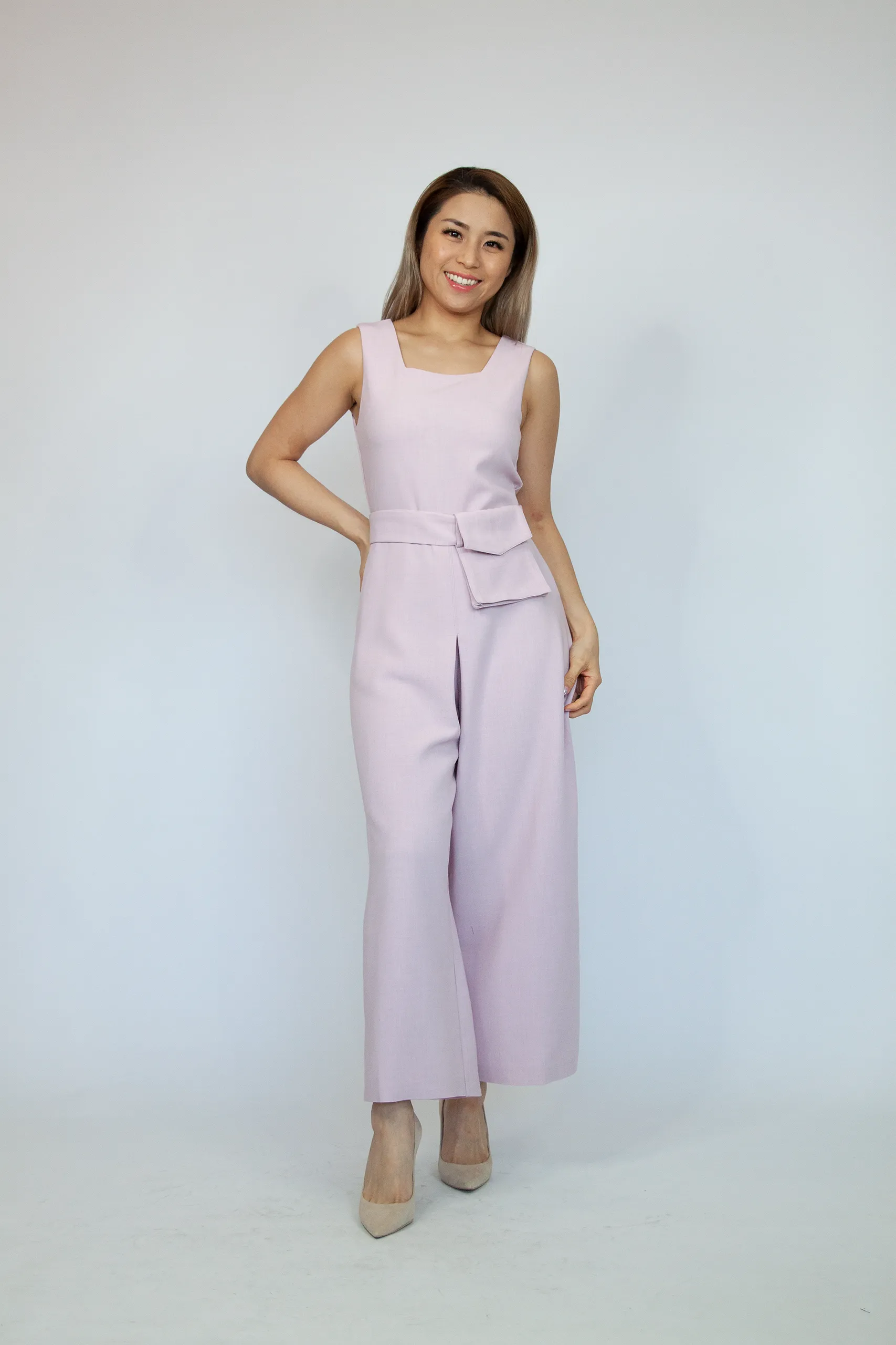 Ally Jumpsuit With Belt Pocket