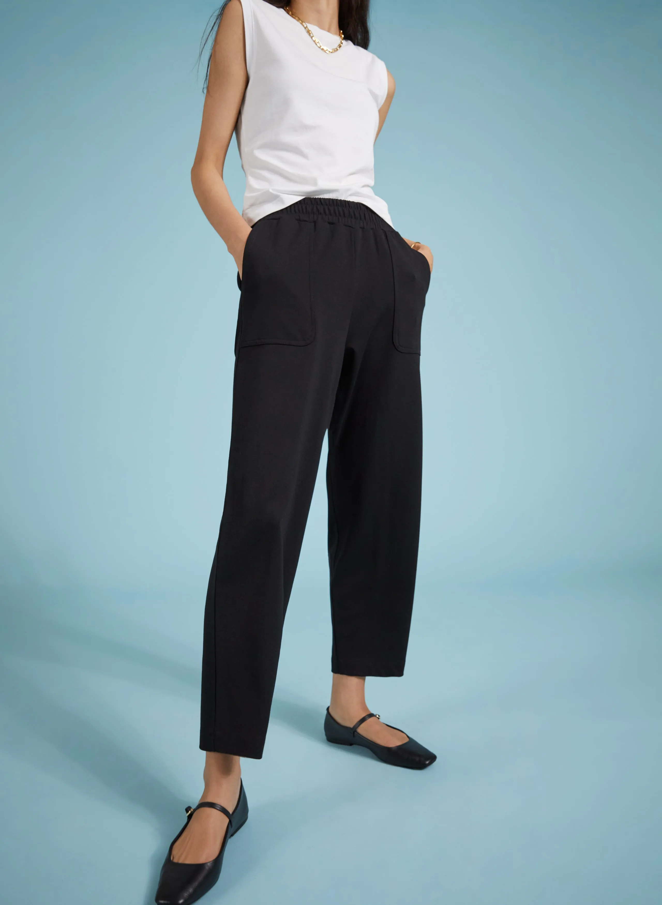 Billie Ponte Carrot Leg Trousers