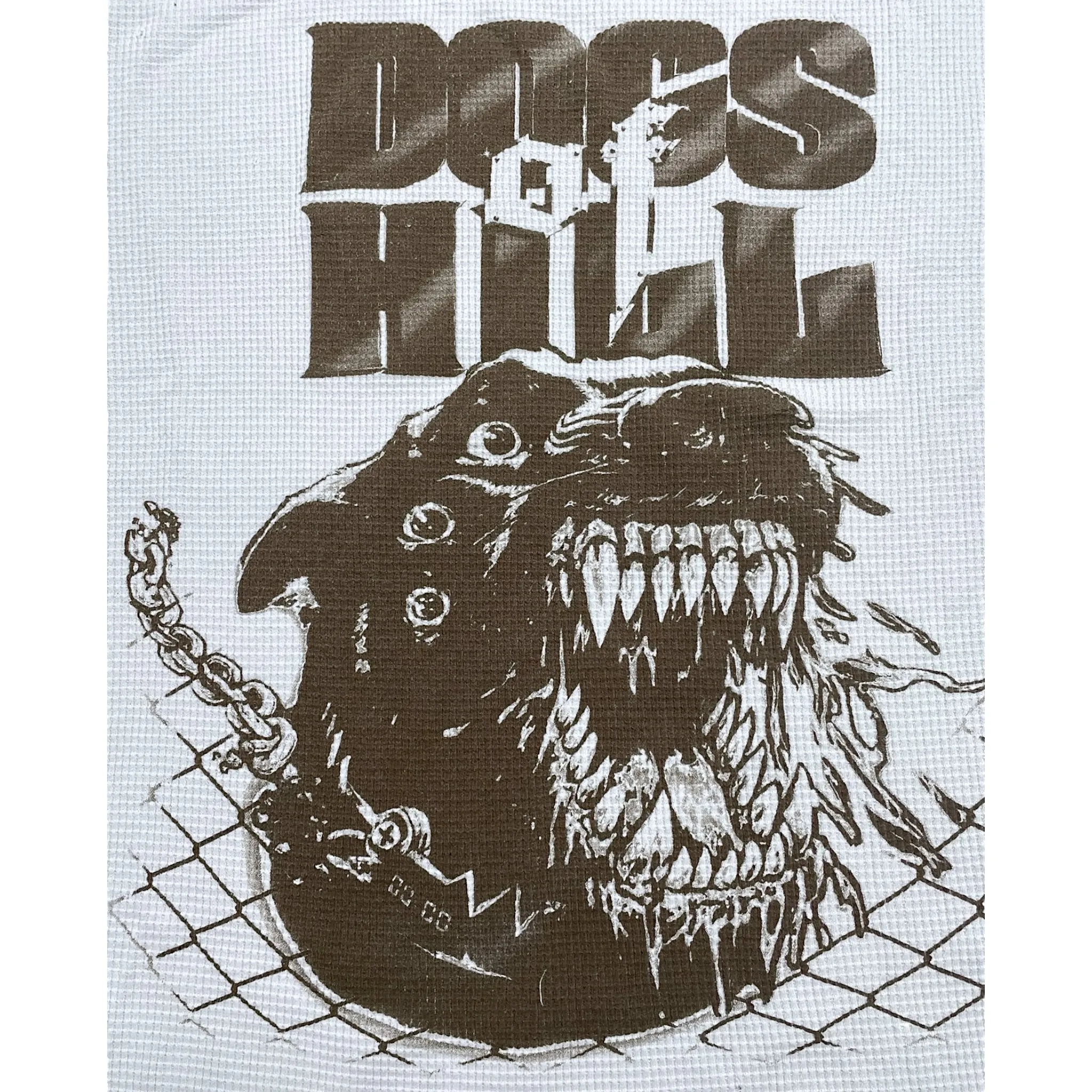 Billy Hill Dogs Of Hill Thermal Long Sleeve Tee Shirt White