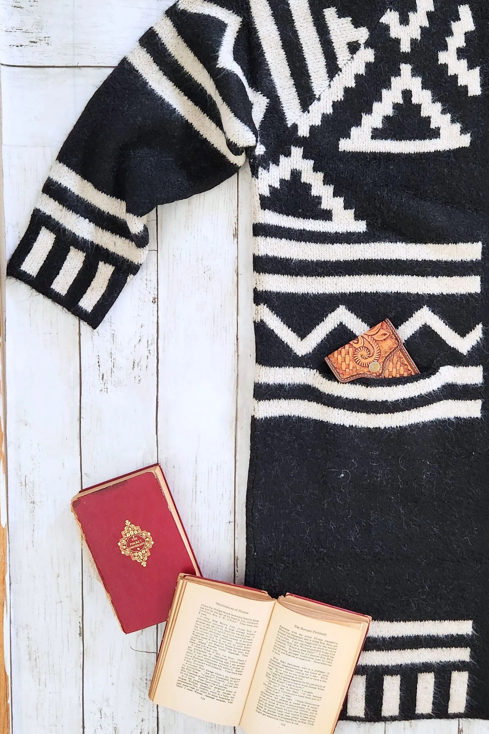 Black & White Aztec Cardigan