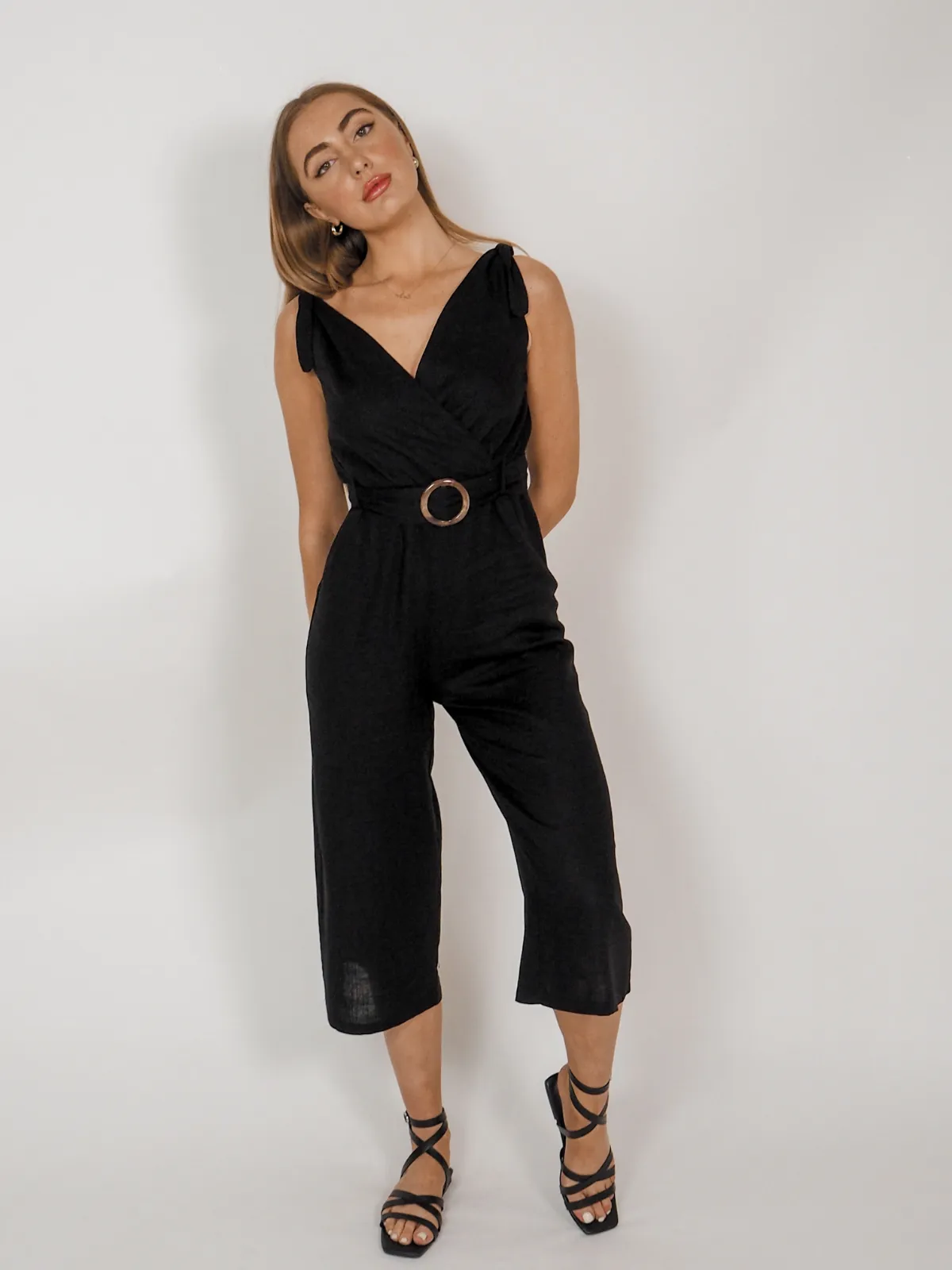 Blair Tie Strap Jumpsuit / Black