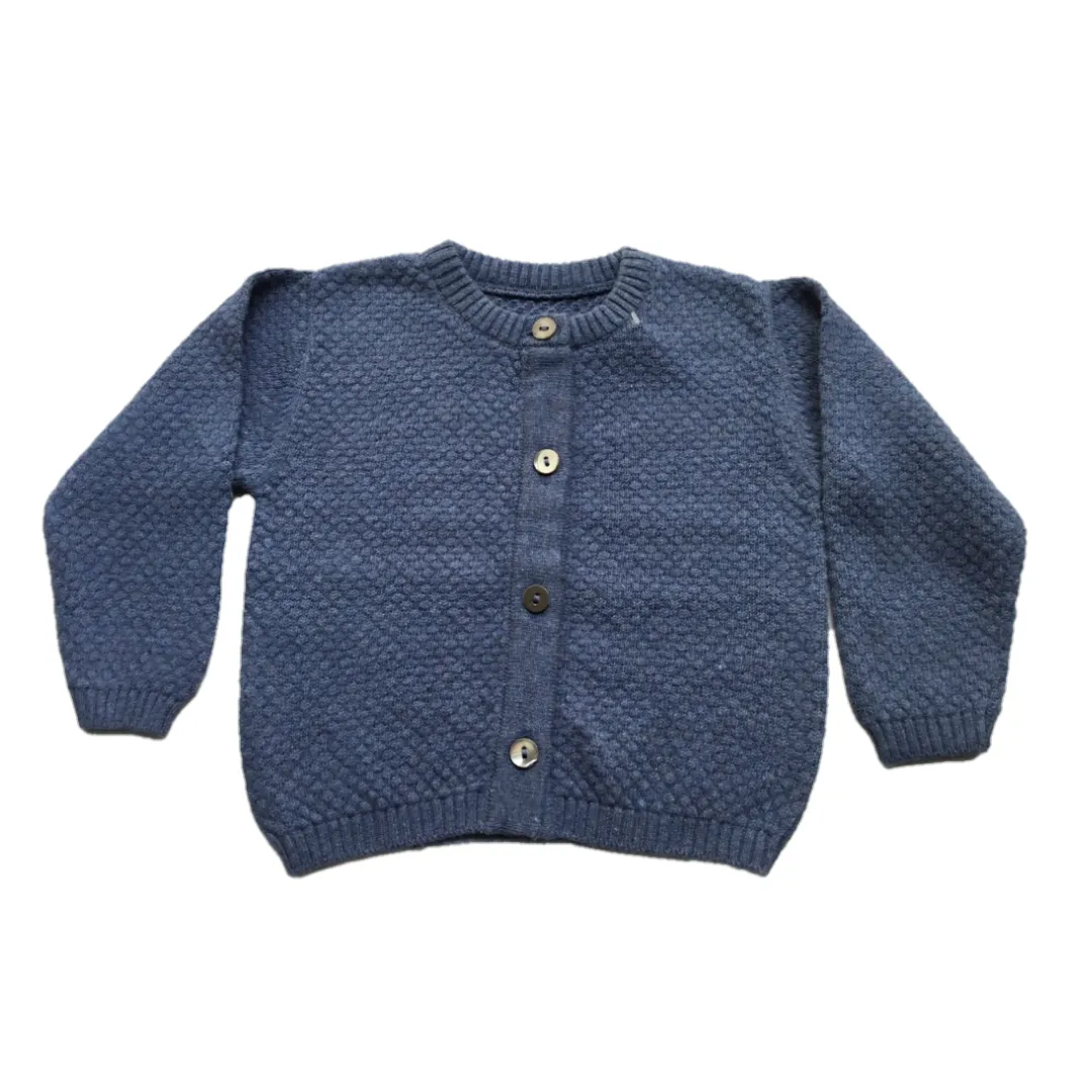 Blue Cardigan for Baby | 100% Organic Cotton-Silk