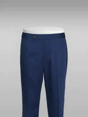 Blue lightweight cotton elastan trousers