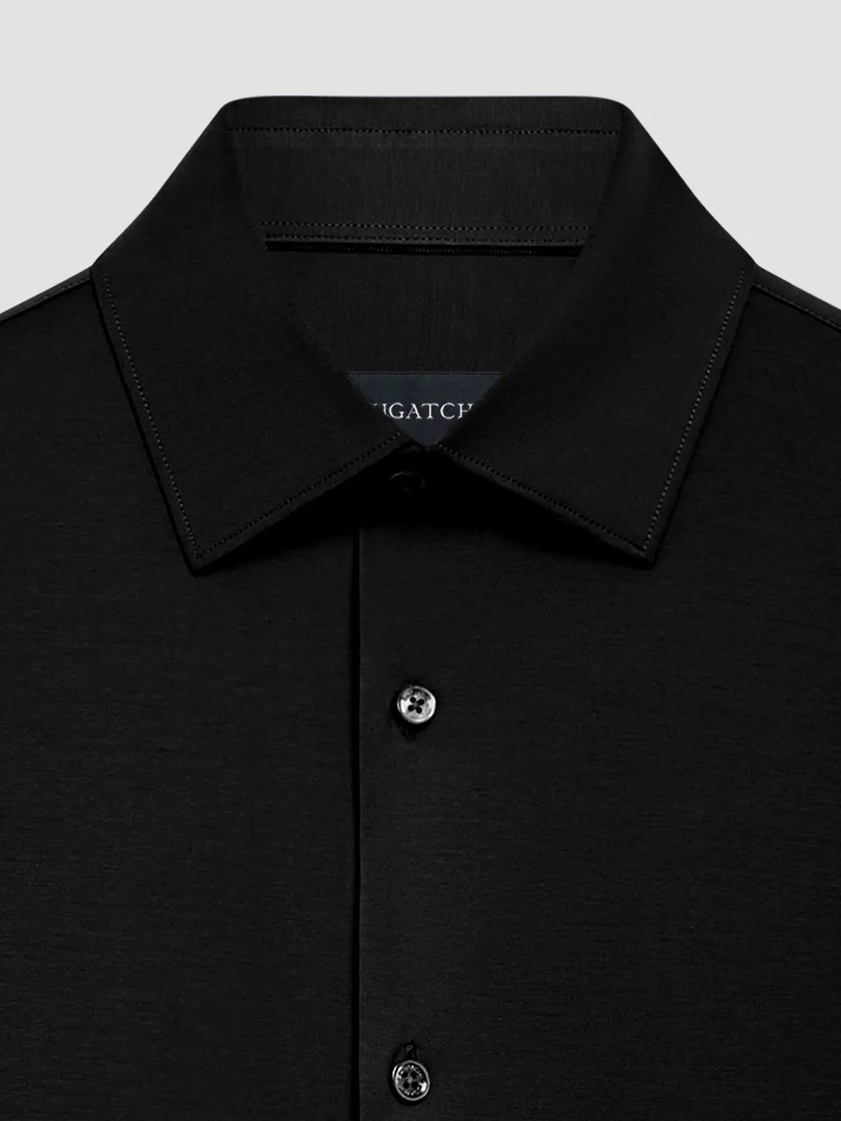 Bugatchi Ooohcotton Solid Sport Shirt - Black