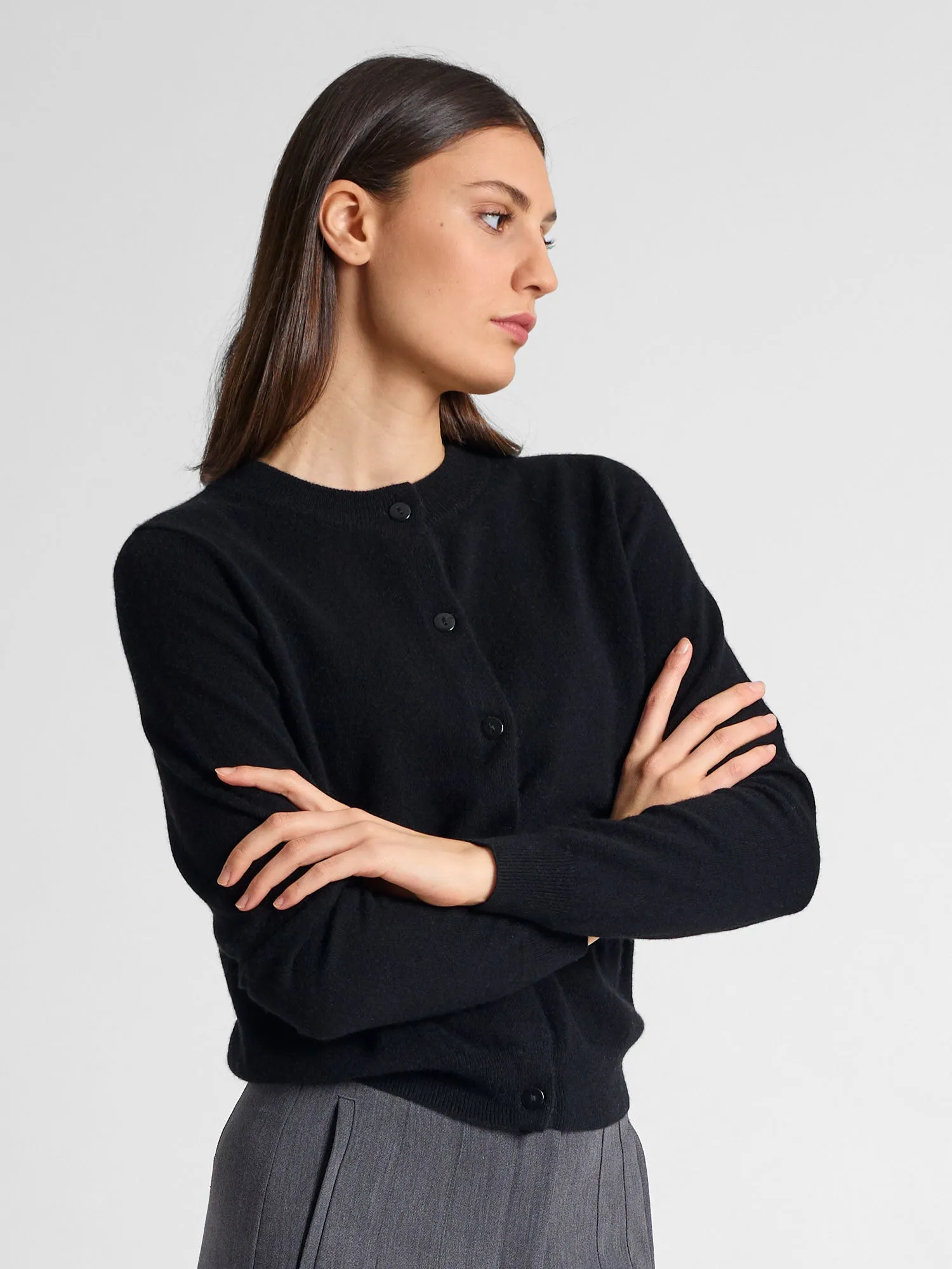 Cashmere cardigan "Ingrid" - black