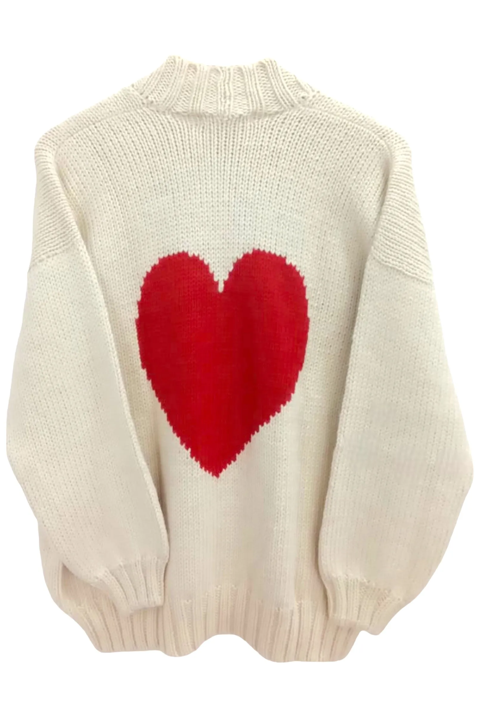 Chunky Alpaca heart Cardigan