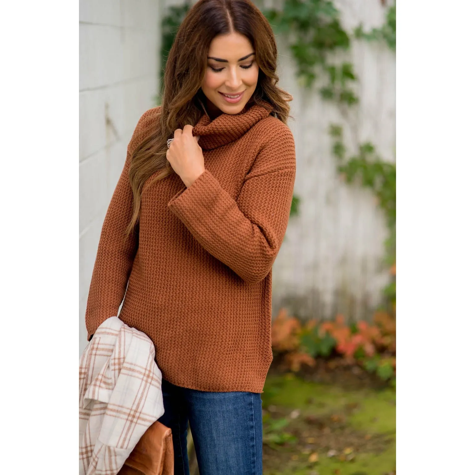 Cowl Neck Knit Sweater