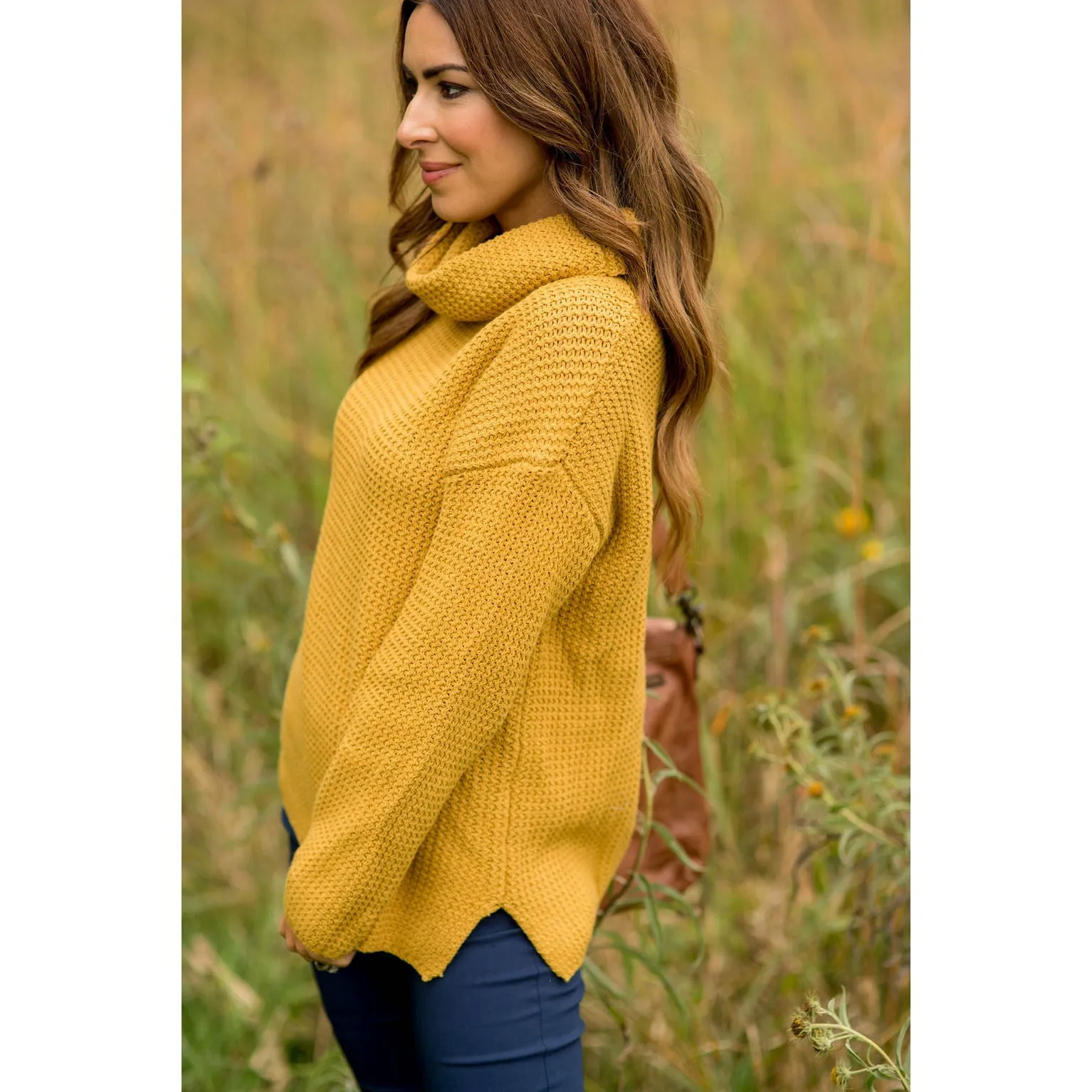 Cowl Neck Knit Sweater