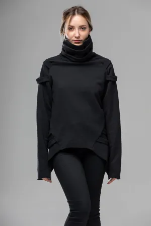 Cyberpunk Gothic Turtleneck Sweater