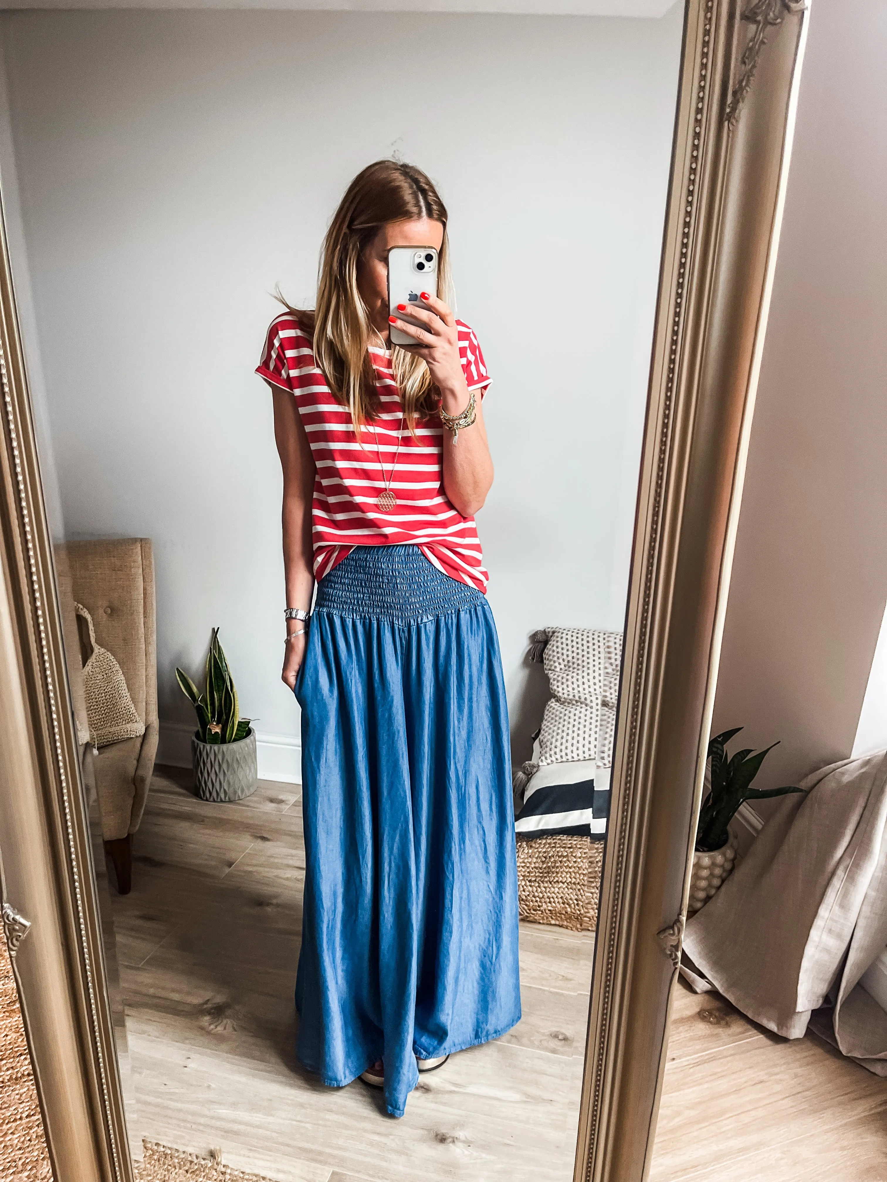 Denim Palazzo Pants