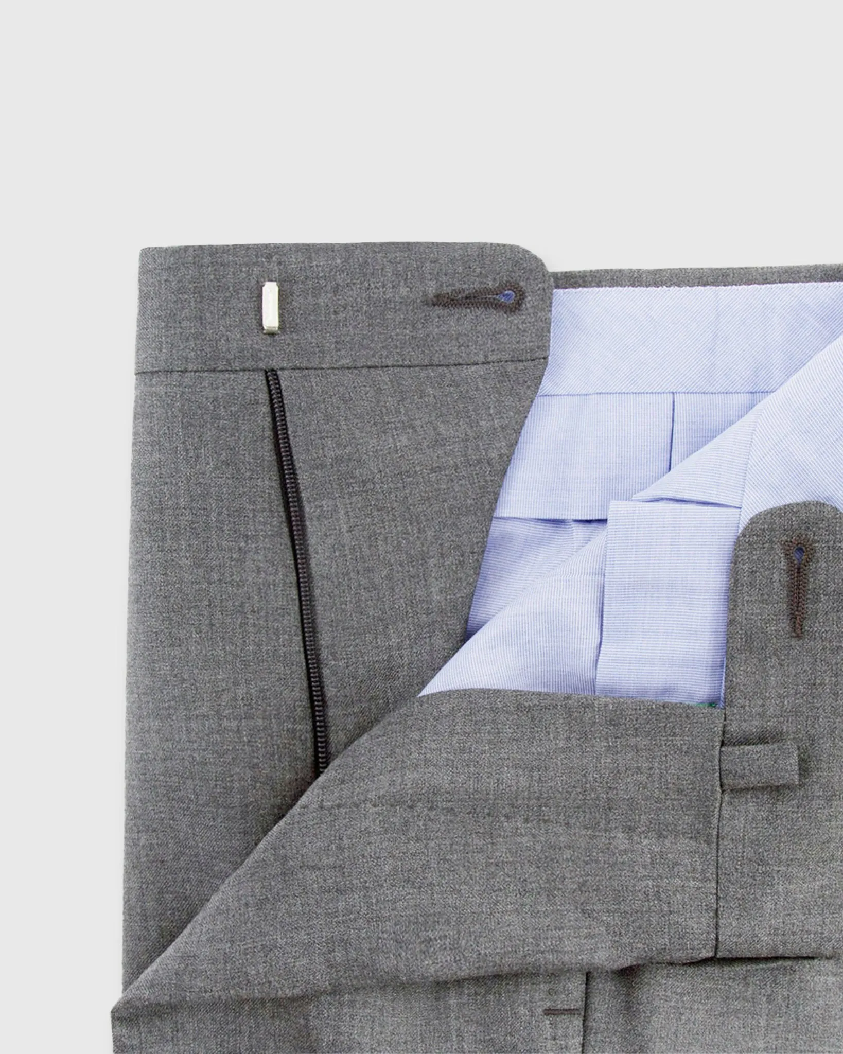 Dress Trouser in Oxford Grey Lightweight Twill