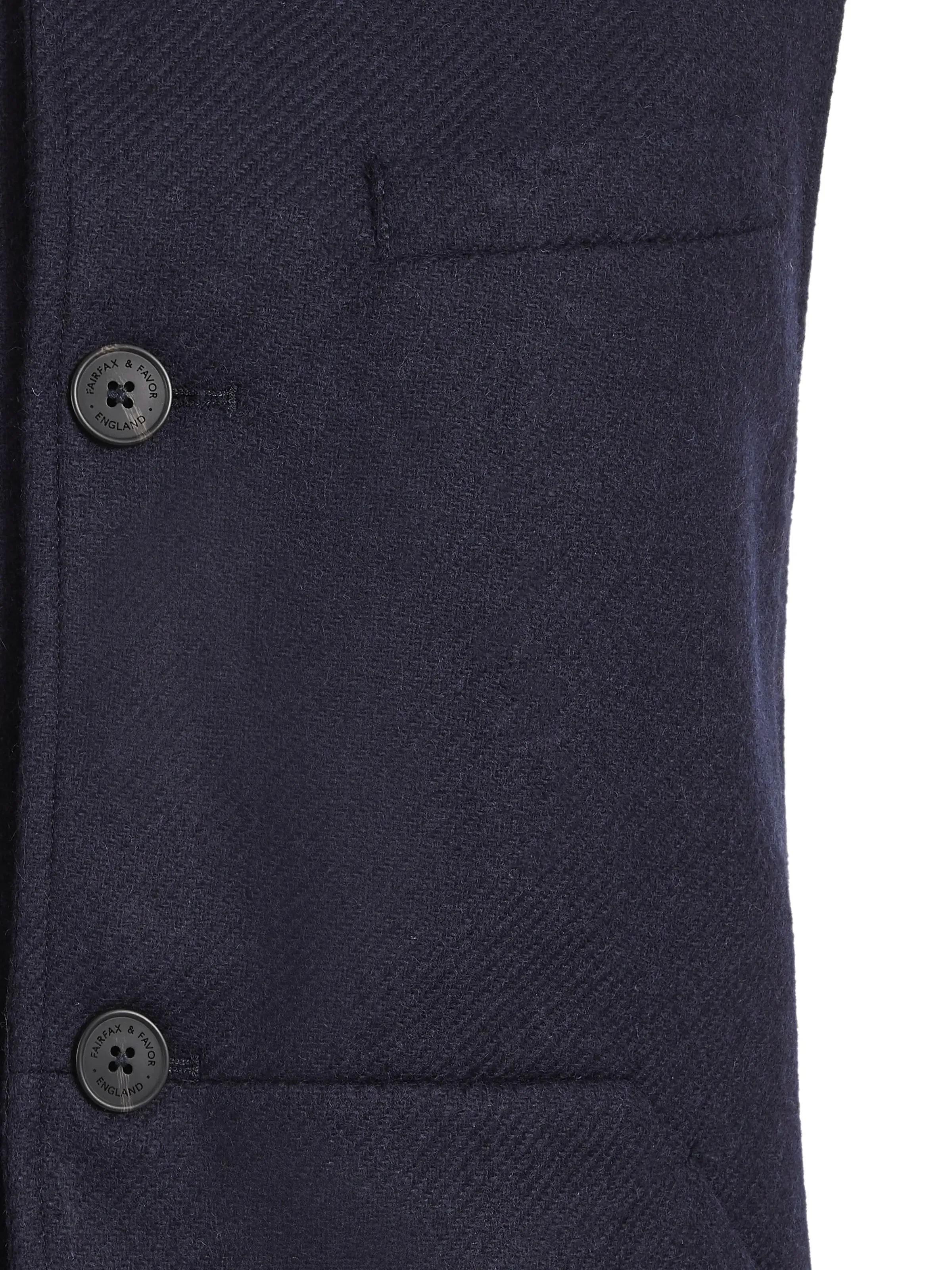 Edward Gilet - Navy Wool & Tan