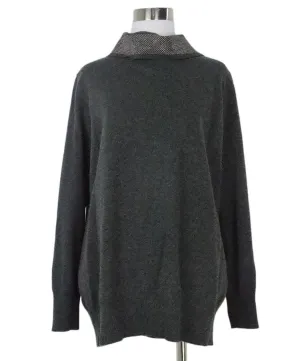 Fabiana Filippi Grey Studded Sweater sz 6