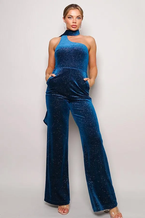 Glitter Velvet Jumpsuit