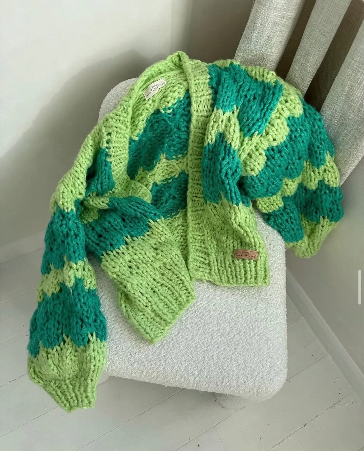 Green Hugs and Kisses Cardigan