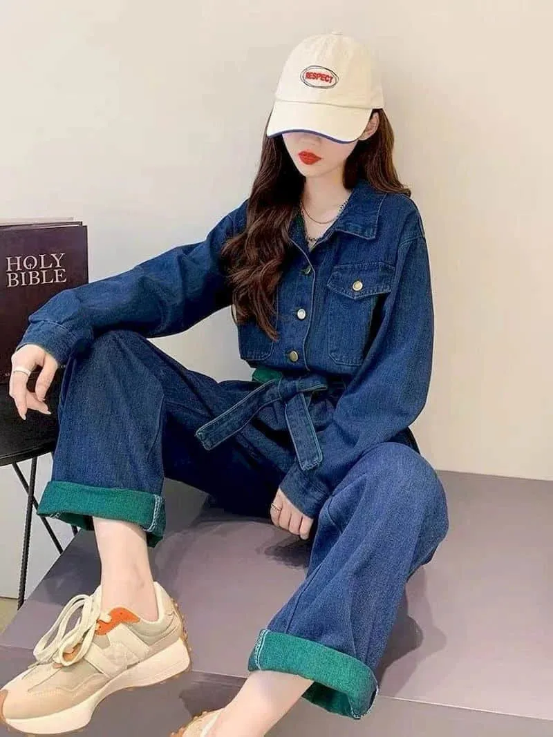 HEYFANCYSTYLE Denim Empress Jumpsuit