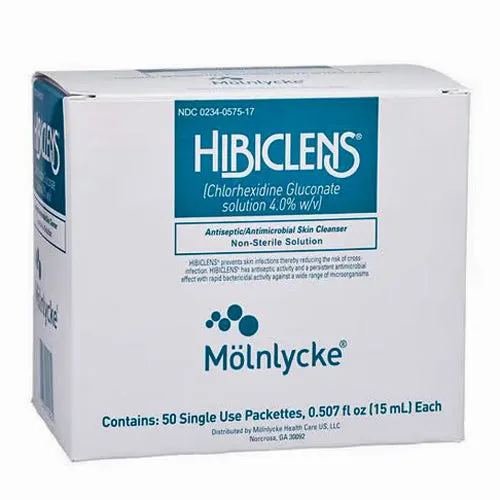 Hibiclens Packets 15 mL Chlorhexidine Gluconate 4% Antimicrobial Antiseptic Skin Cleanser 15 ml x 50/Box