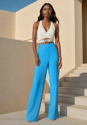 High Waist Side Cutout Trouser