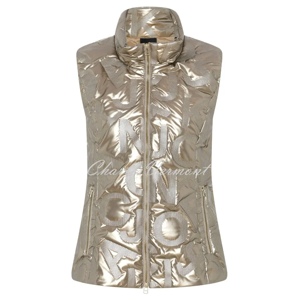 I'cona Embossed Letter Print Gilet - Style 69004-60139-14 (Gold)