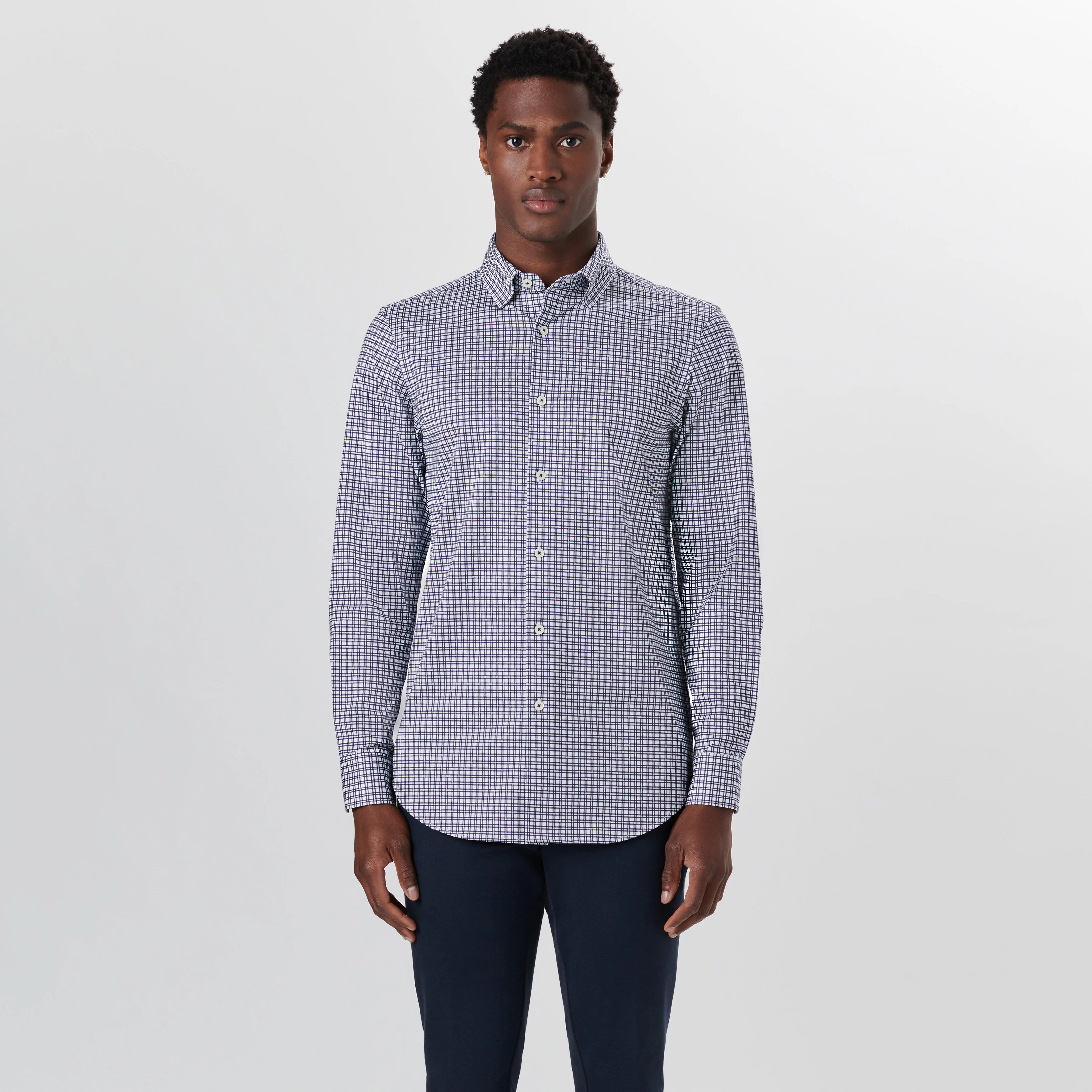 JAMES Grid Check OoohCotton Twill Shirt