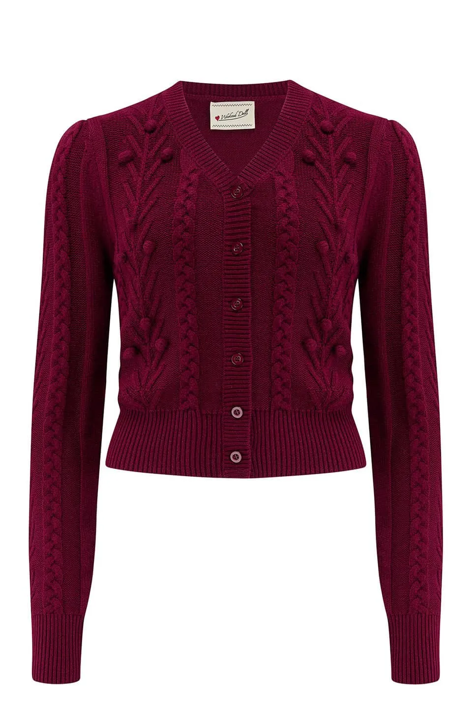 Judy Cardigan in Burgundy