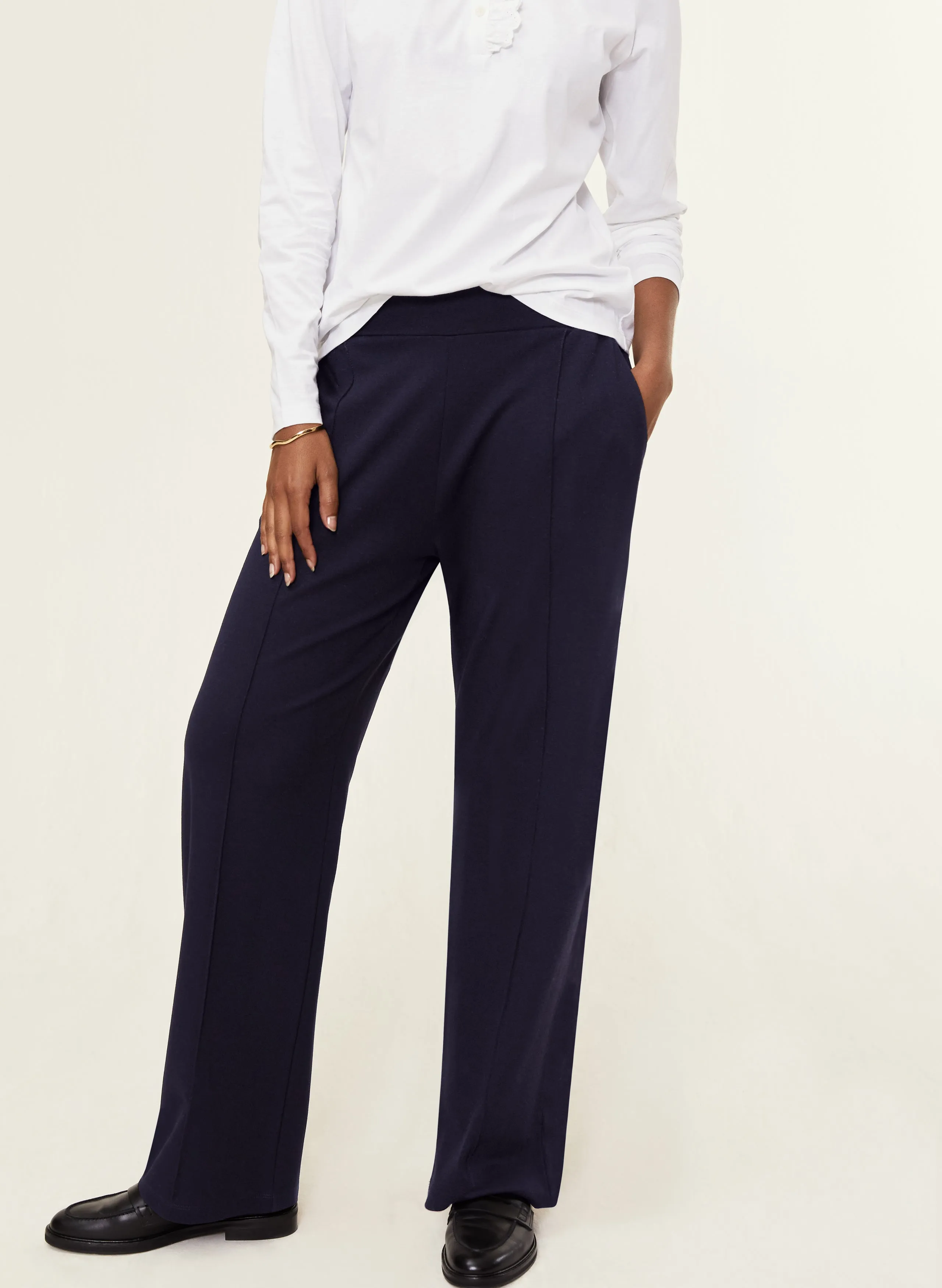 Marian Ponte Wide Leg Trousers