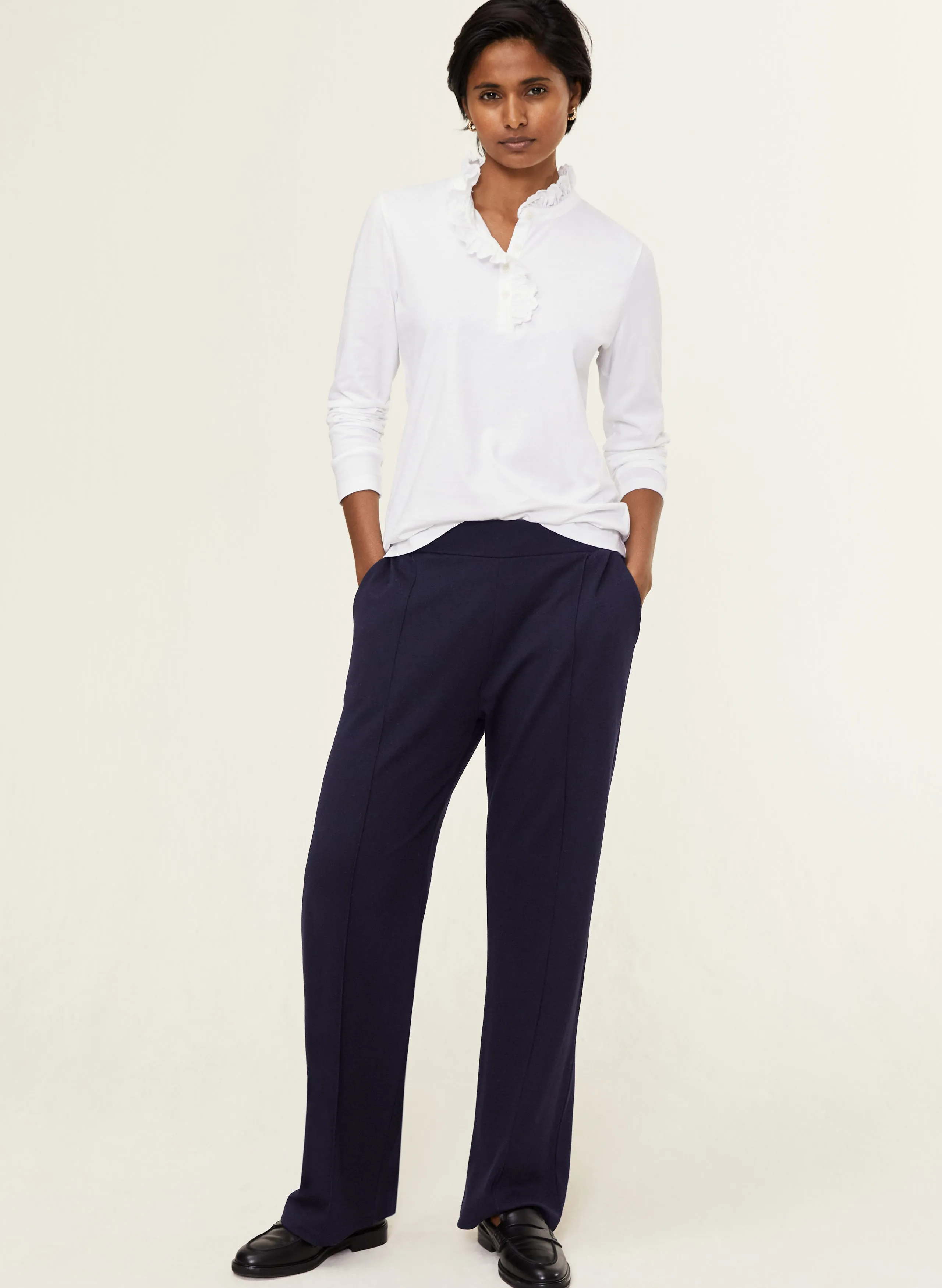 Marian Ponte Wide Leg Trousers