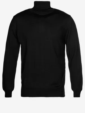 Merino Wool Turtle Neck Black