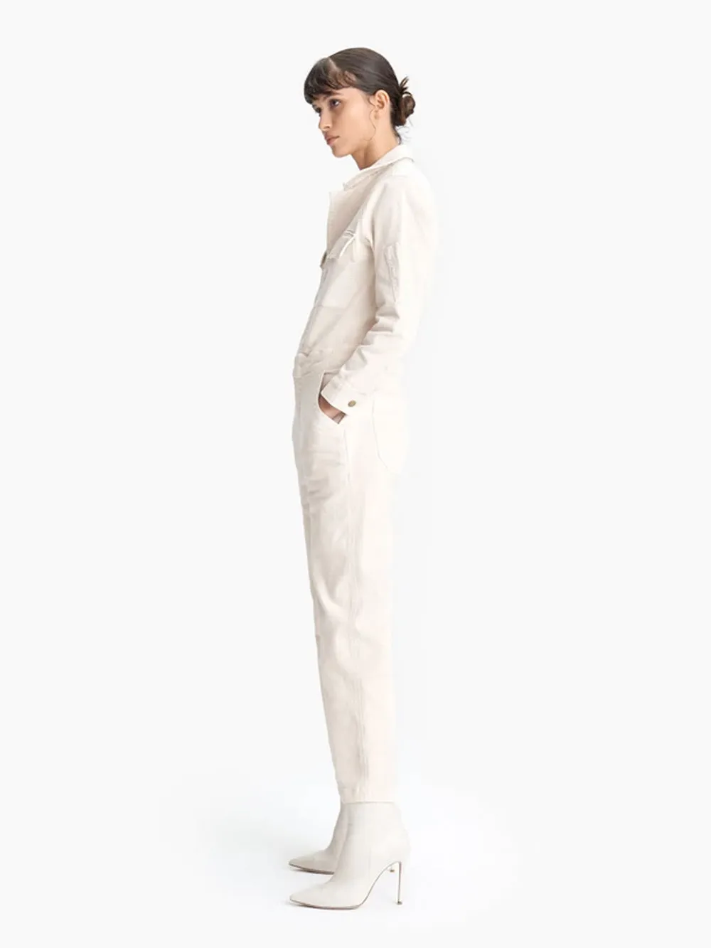 Mother Denim - The Fixer Jumpsuit in Birch