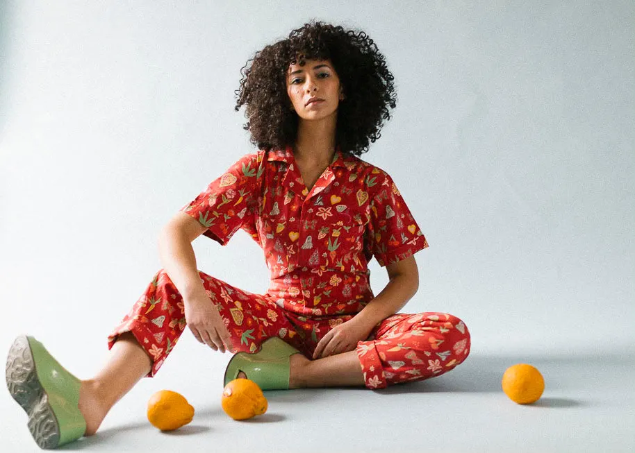 New! Berry Garden | Printed jumpsuit | Boiler-suit | Romper |Berry Jumpsuit