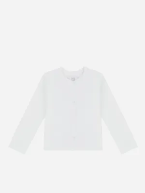 Organic Cotton Cardigan | White