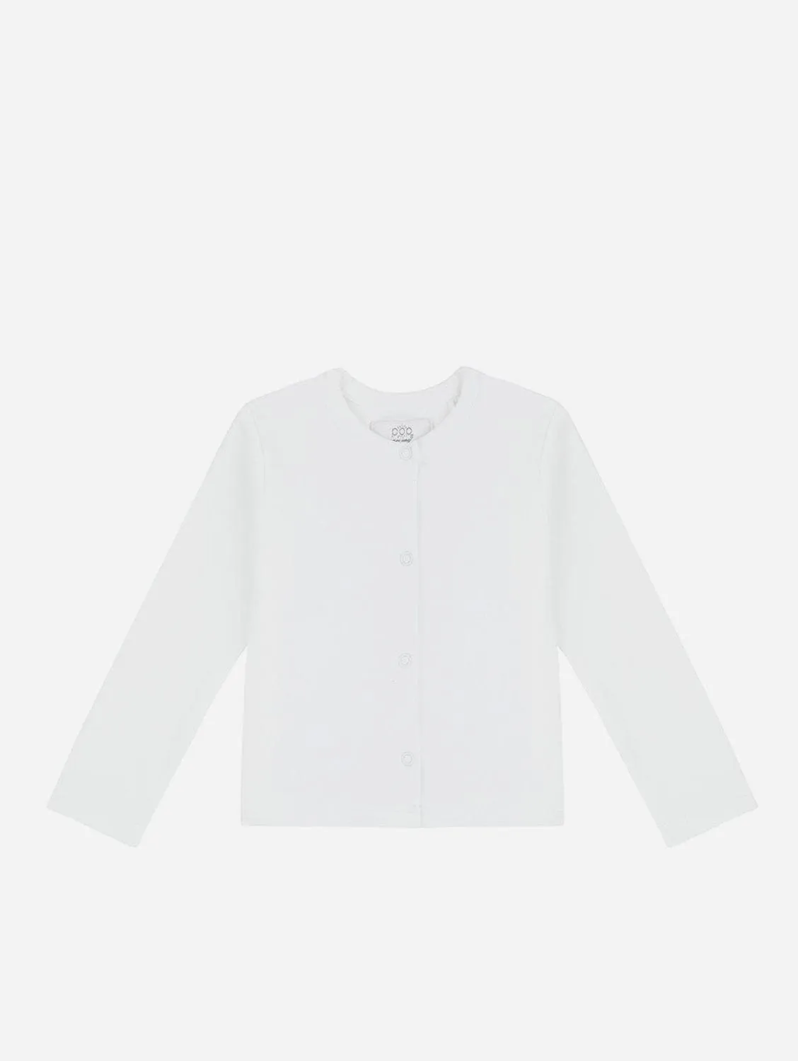 Organic Cotton Cardigan | White