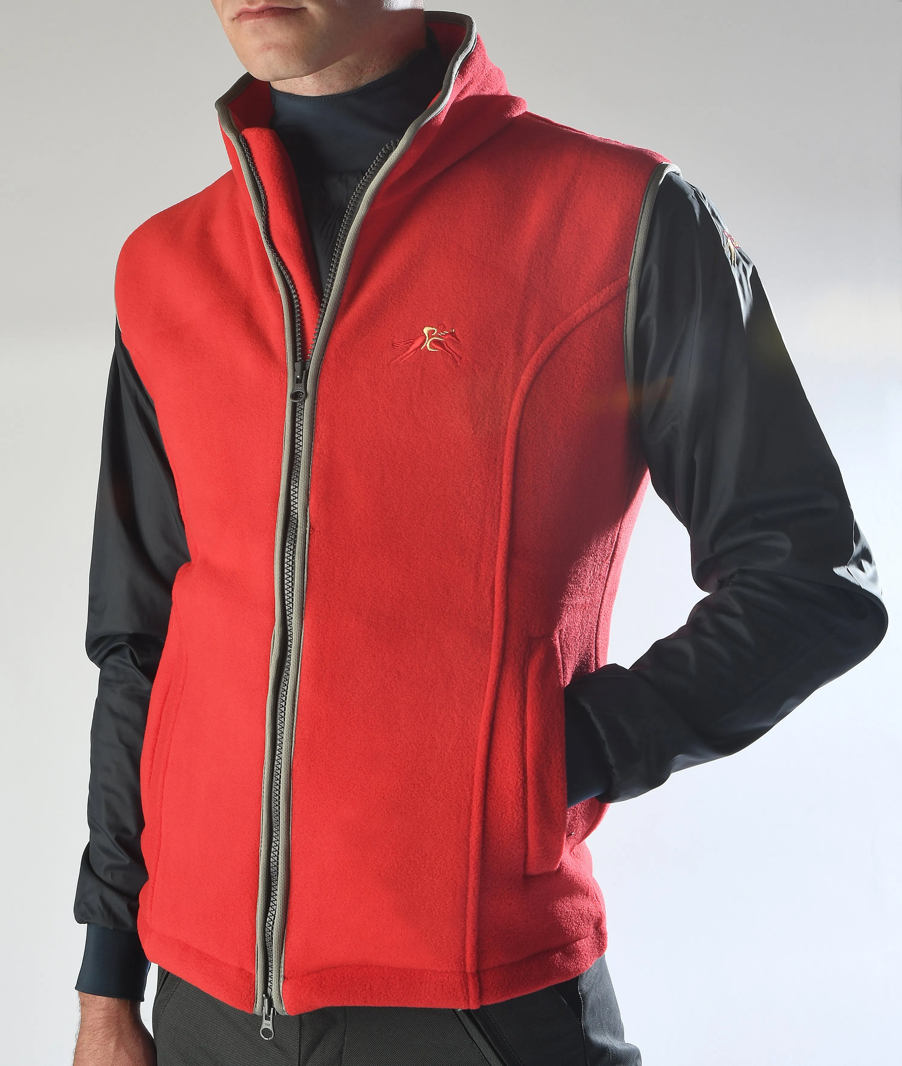 Paddock Fleece Waistcoat - Red