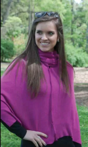 Papillon Bamboo Hollyhock Magenta Scarf-Shawl-Cardigan 3 in 1