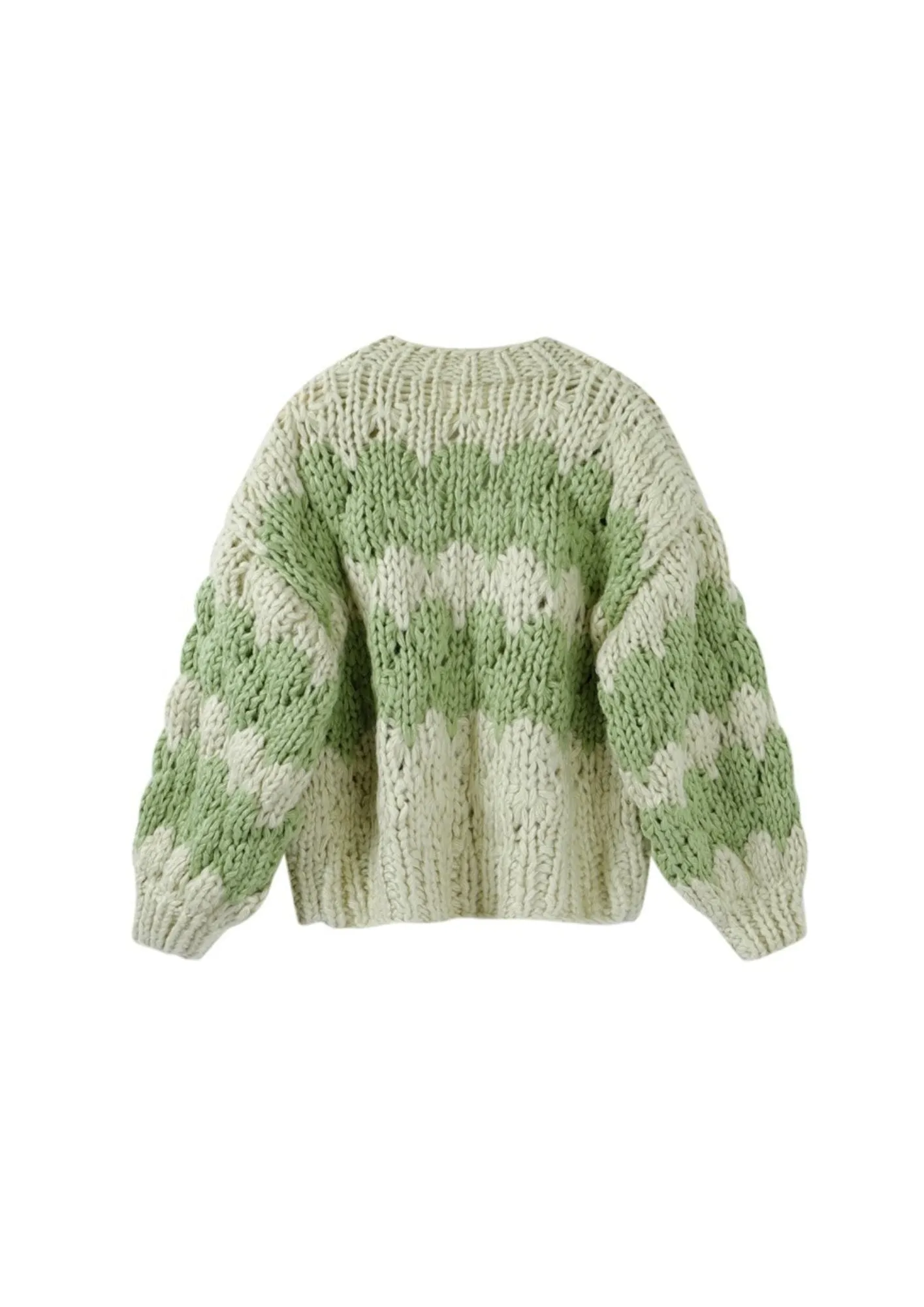 Pistachio Cream Hugs and Kisses Cardigan