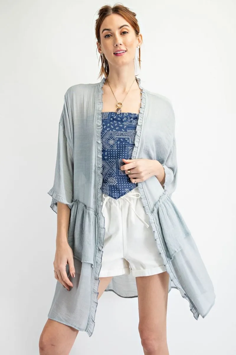 Ruffled Cardigan