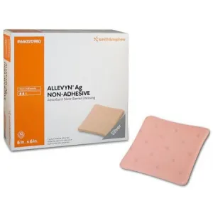 Smith & Nephew 66020978 Allevyn Ag Non-Adhesive Absorbent Silver Barrier Dressing 10cm x 10cm