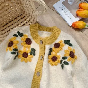 Sunflower Baby Girl Knitted Cardigan