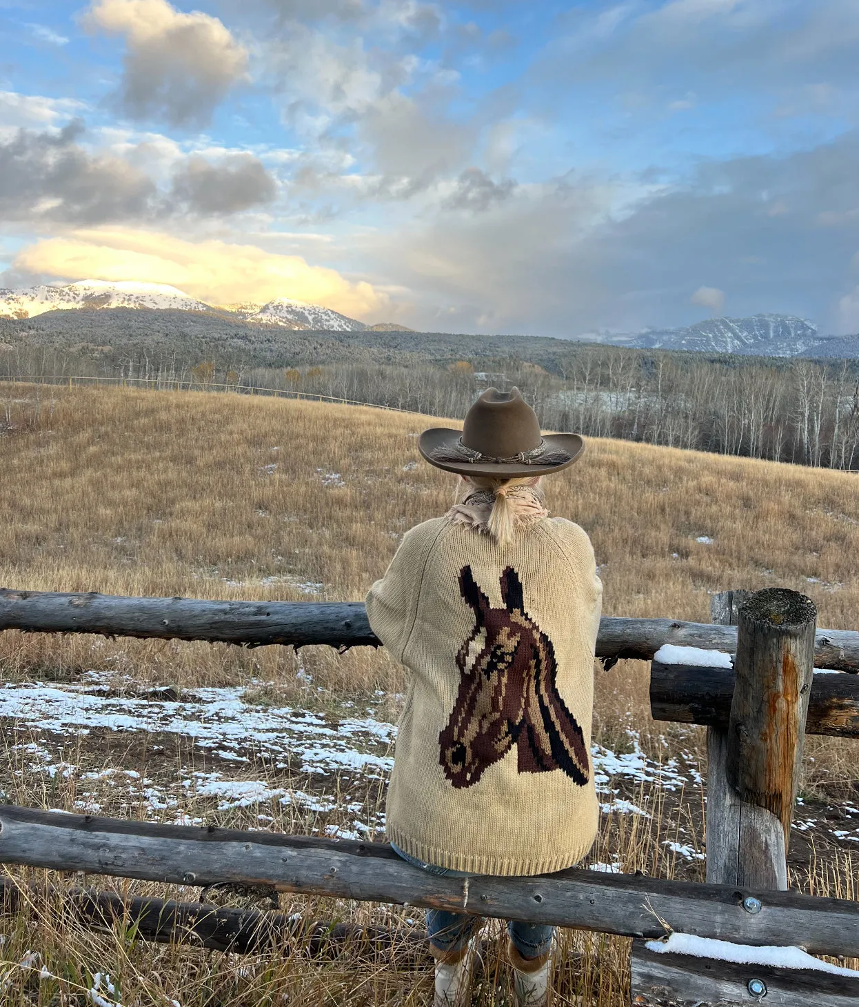 Vintage Inspired Horse Cardigan