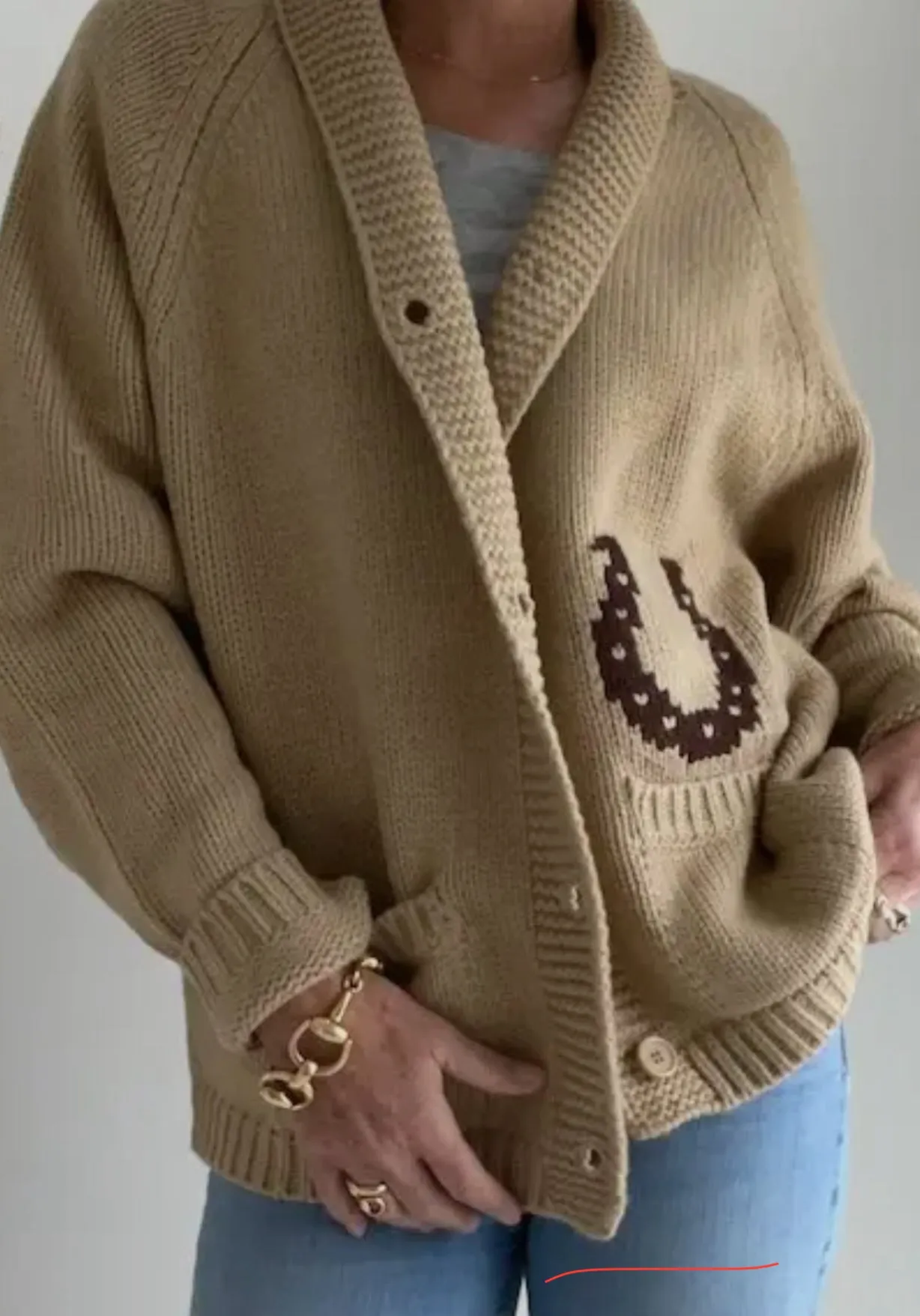 Vintage Inspired Horse Cardigan